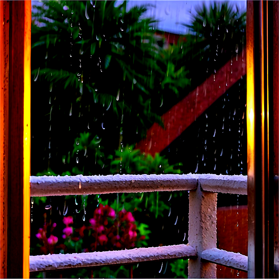 Rain On Balcony Png Xeo16