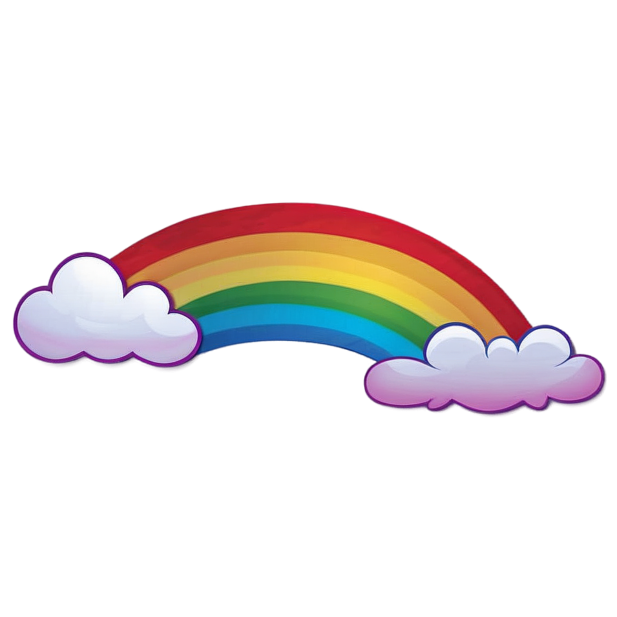 Rainbow Arc With Clouds Png 06282024