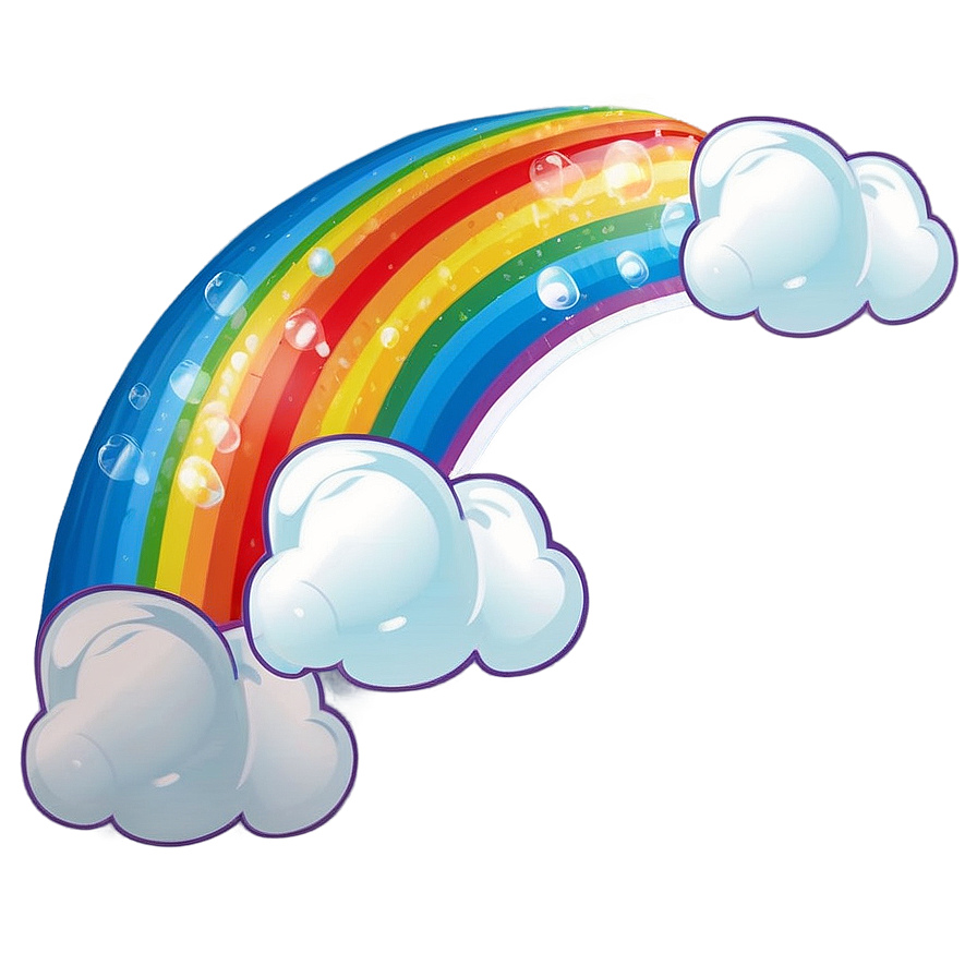 Rainbow Arc With Clouds Png Qwm