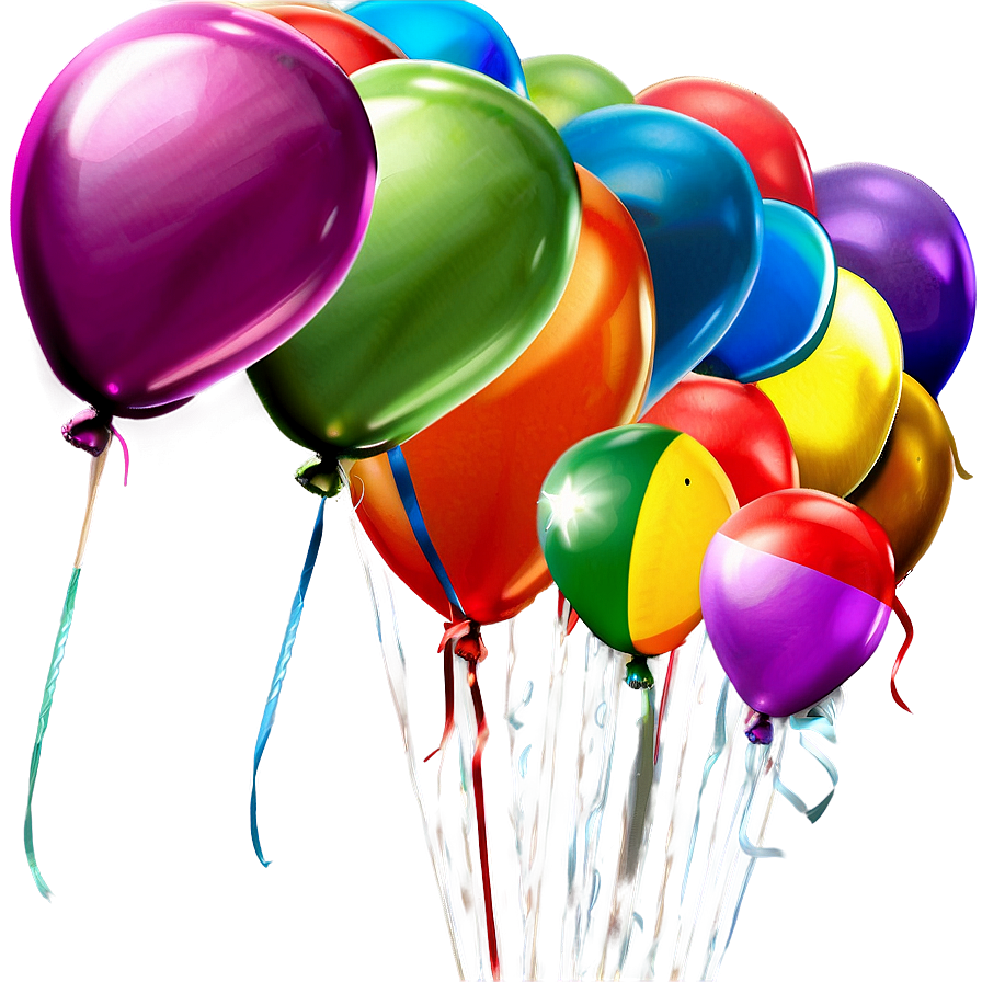 Rainbow Birthday Balloon Png Vnj