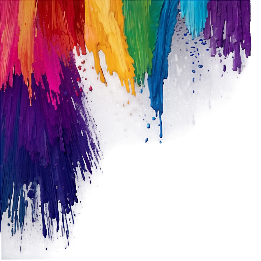 Rainbow Brushstroke Background Png 35