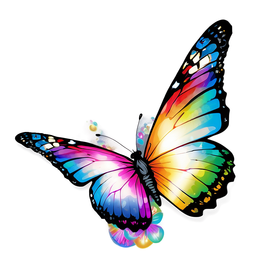 Rainbow Butterfly Effect Png 04292024