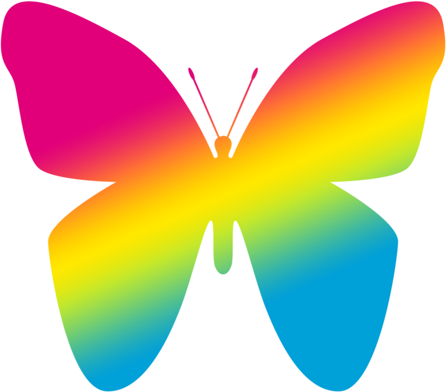 Rainbow Butterfly Graphic