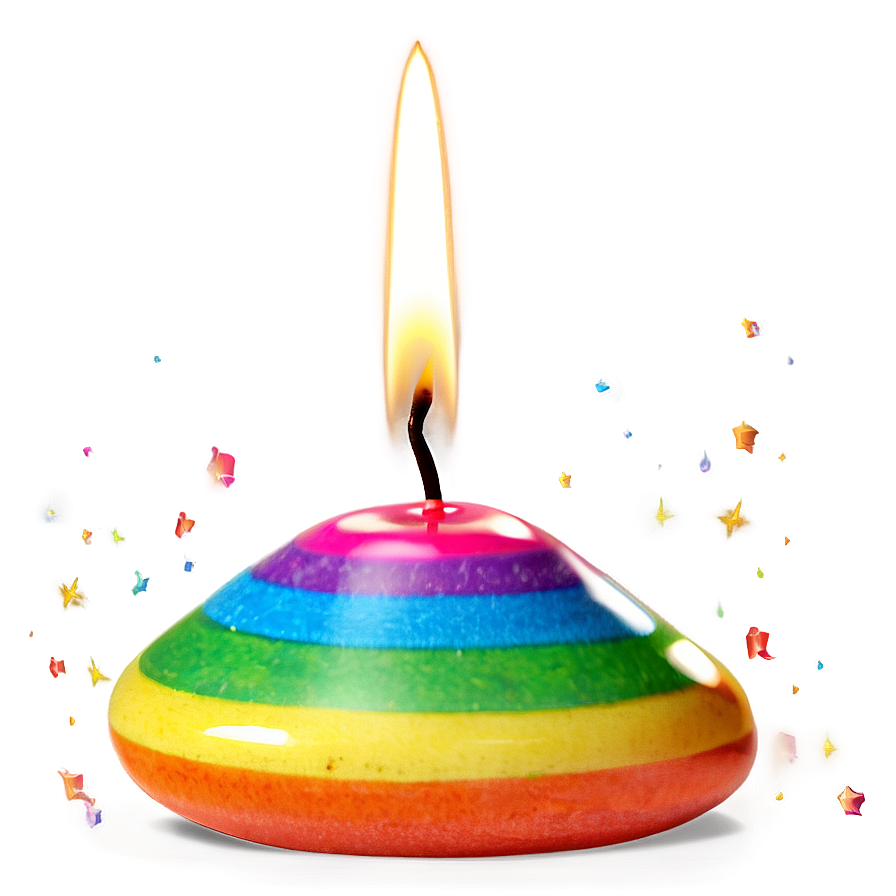 Rainbow Candle Png 84