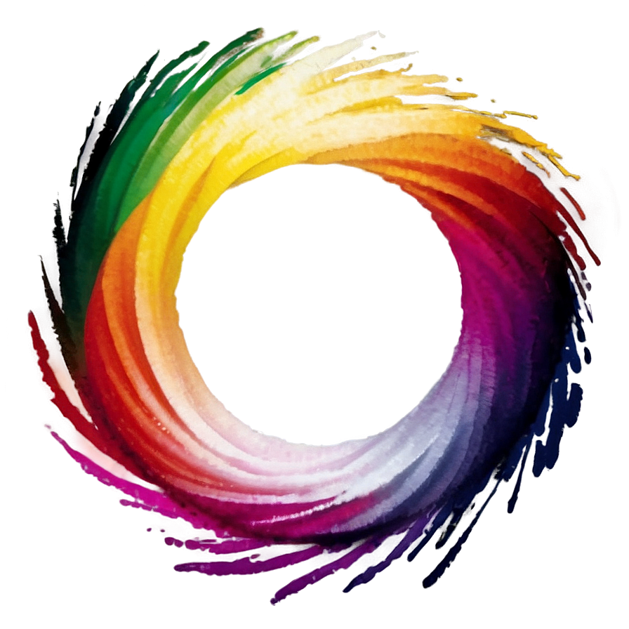 Rainbow Circle Brush Stroke Png 79