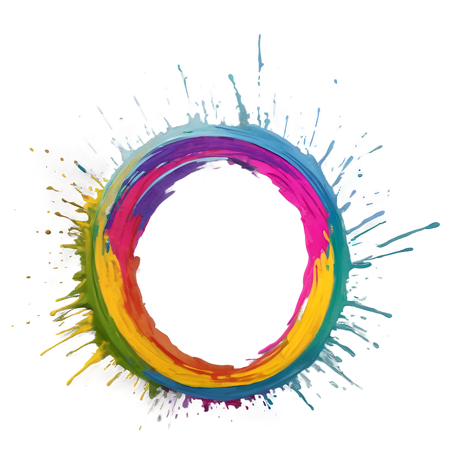 Rainbow Circle Brush Stroke Png Nqd