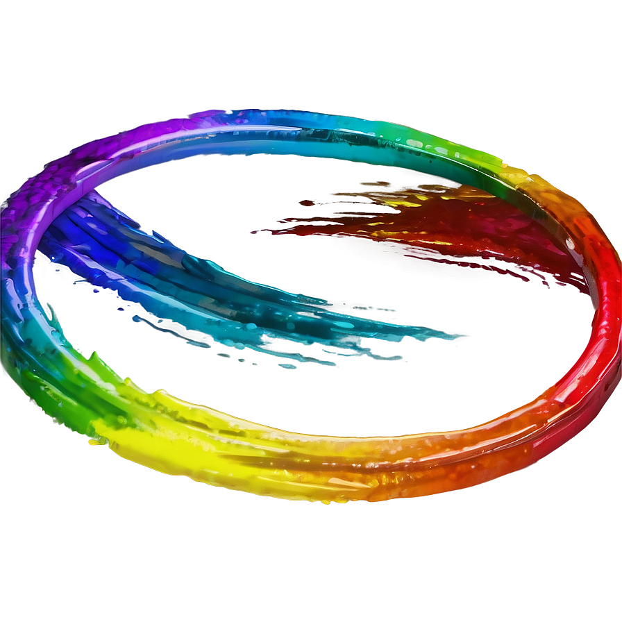 Rainbow Circle Brush Stroke Png Xlv