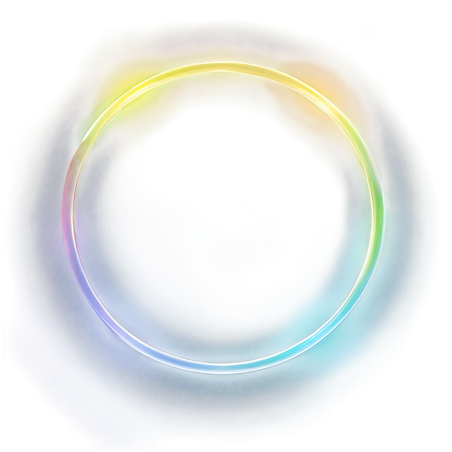 Rainbow Circle Halo Glow Png Dgn91