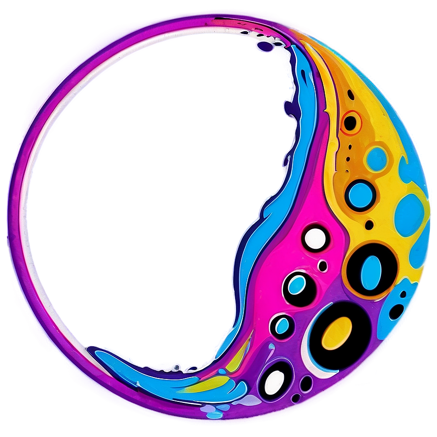 Rainbow Circle Ink Splash Png Fay51