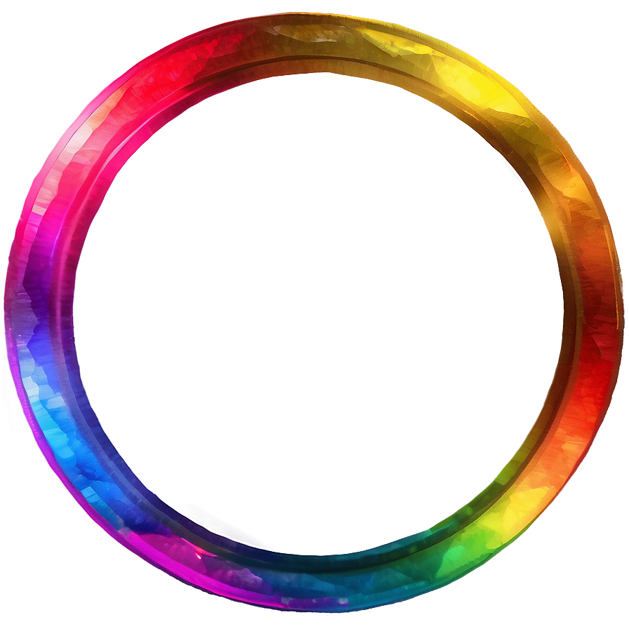 Rainbow Circle Prism Reflection Png 06262024