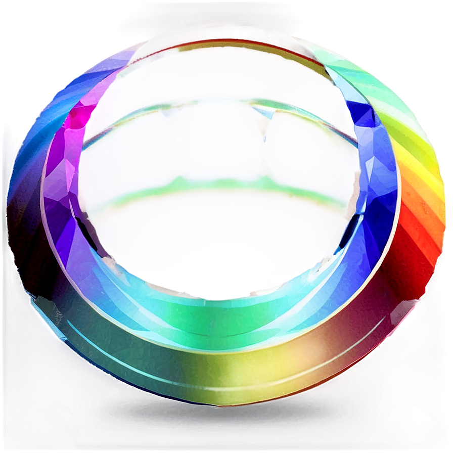 Rainbow Circle Prism Reflection Png 06262024