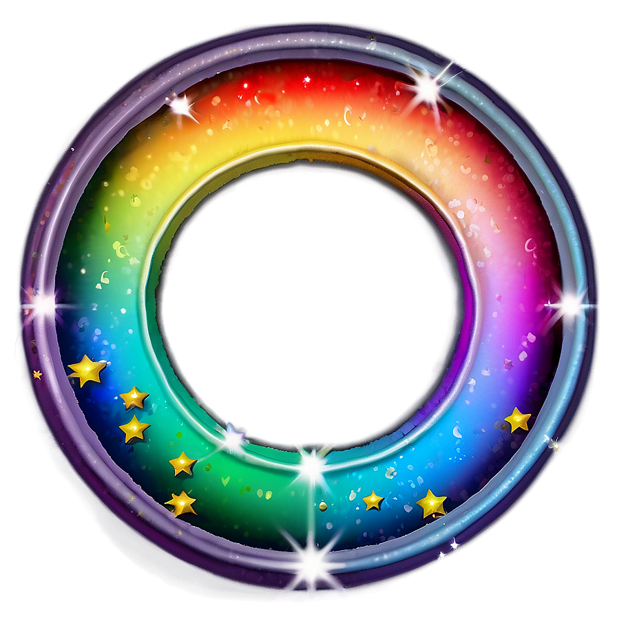 Rainbow Circle With Sparkles Png 06262024