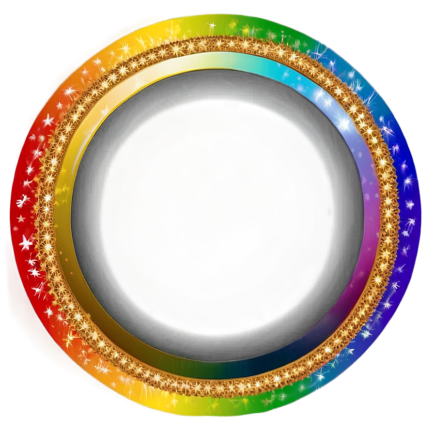 Rainbow Circle With Sparkles Png 22