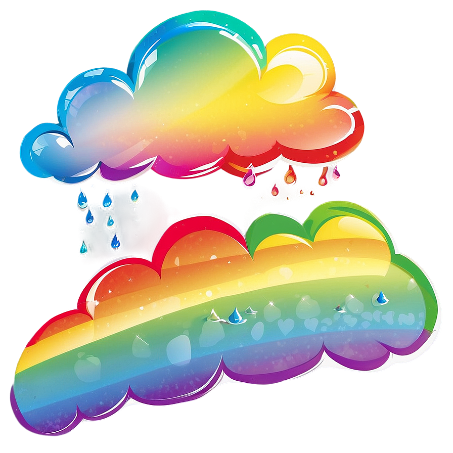 Rainbow Cloud Clipart Png 2