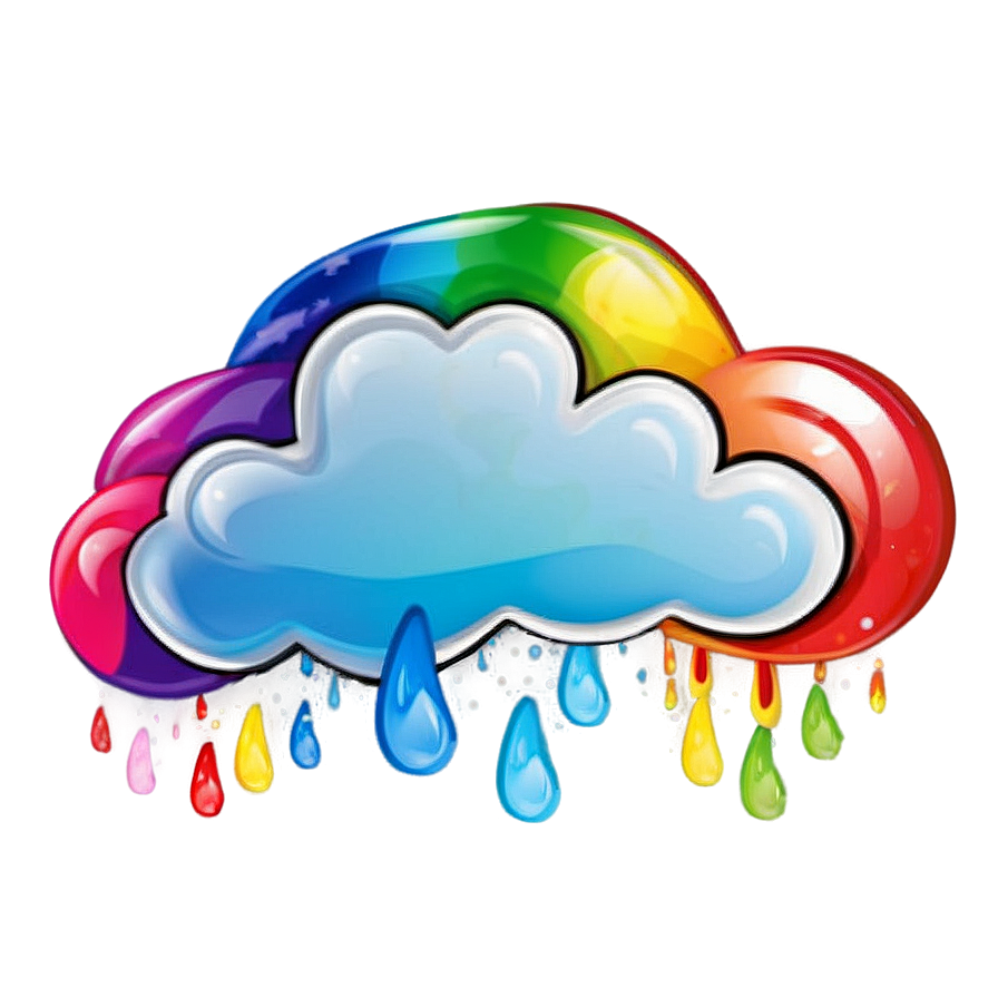 Rainbow Cloud Cute Png Srf55