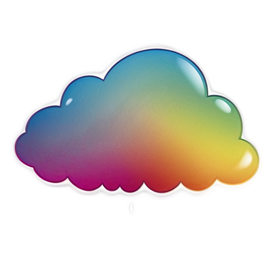 Rainbow Cloud Emoji Png Qmd57