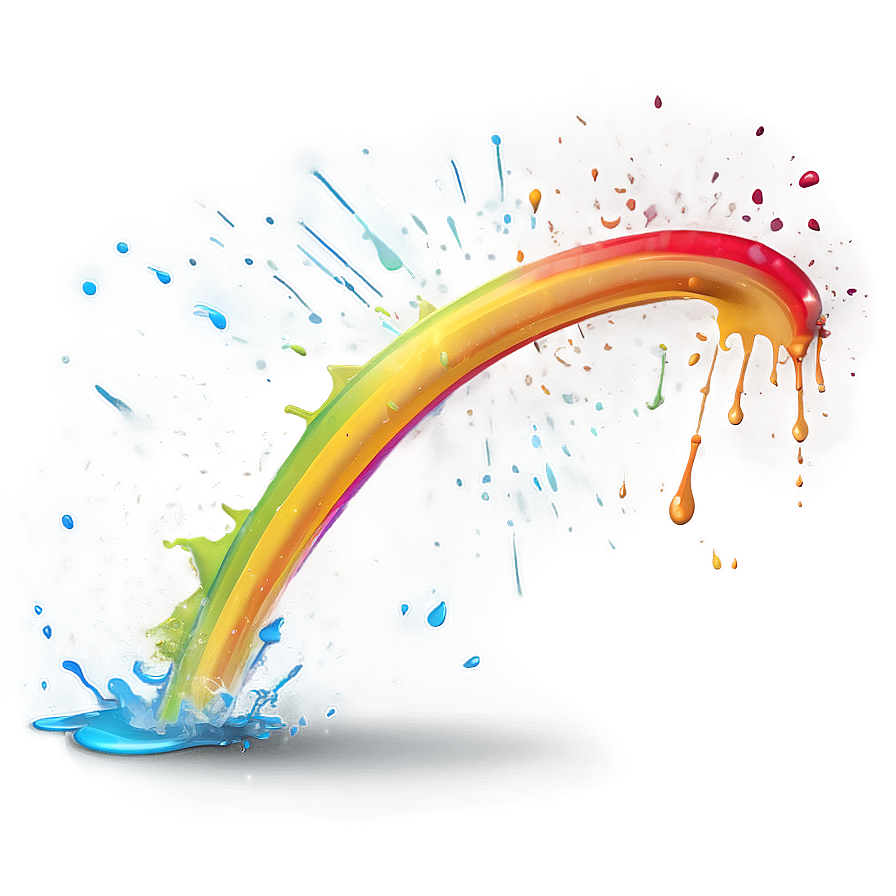 Rainbow Color Splash Png Phh10