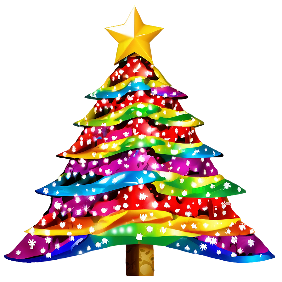 Rainbow Colored Arbol De Navidad Png Yxk