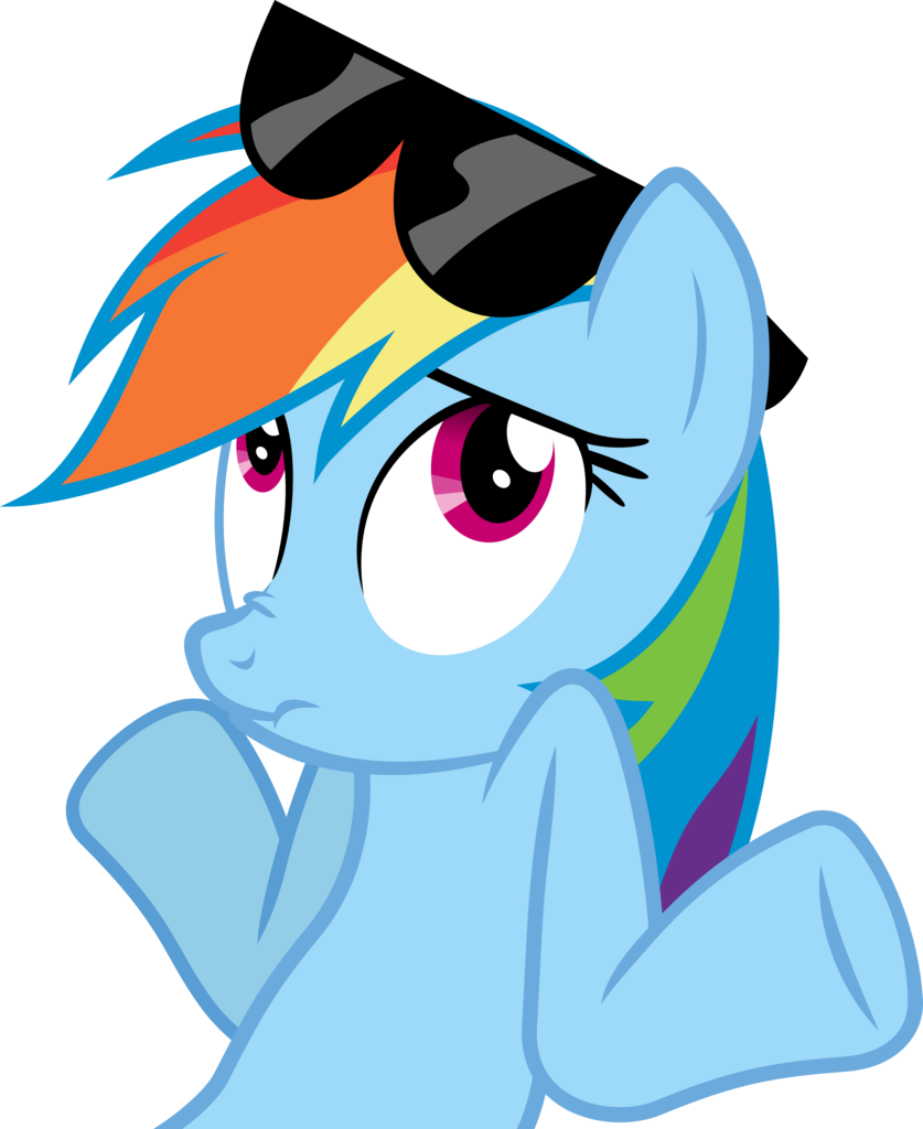 Rainbow Dash Shrug Expression