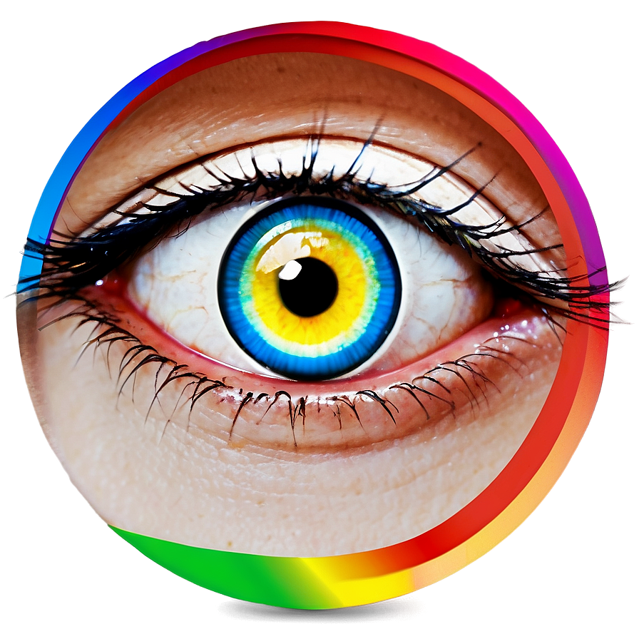 Rainbow Evil Eye Png Tep