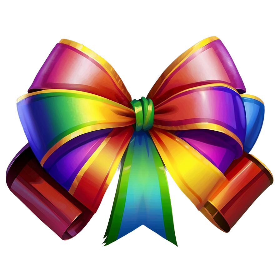 Rainbow Gift Bow Png 7