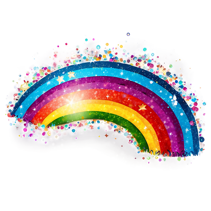 Rainbow Glitter Effect Png Dkb81