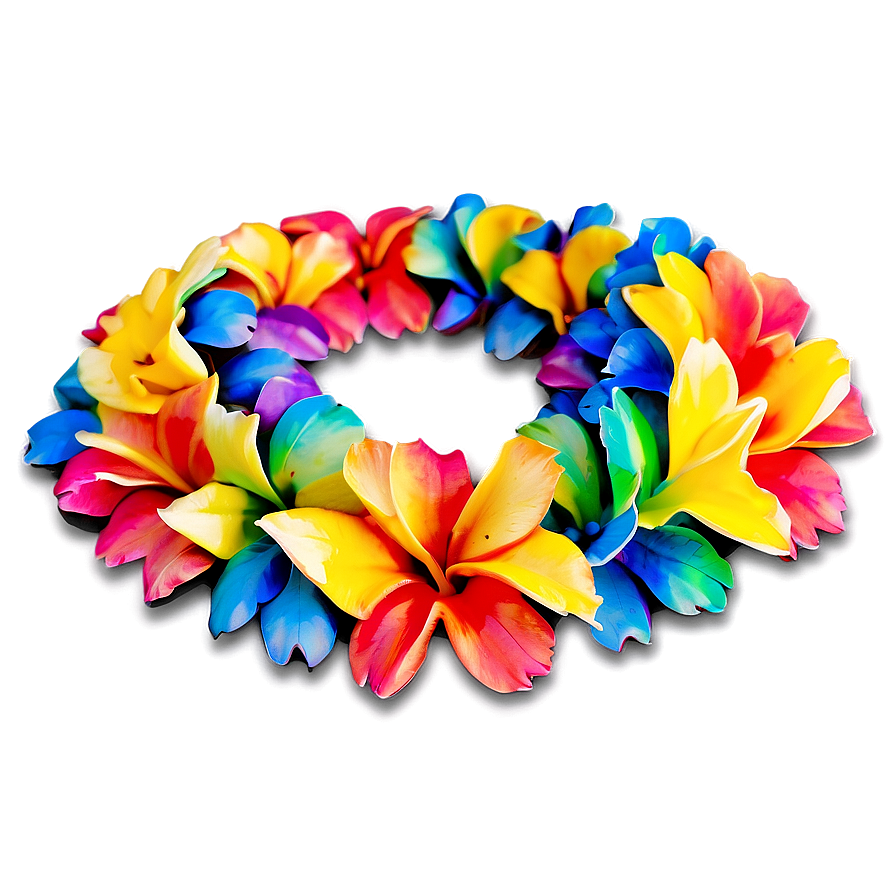 Rainbow Hawaiian Lei Png Aqw