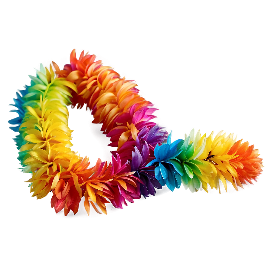 Rainbow Hawaiian Lei Png Deh34