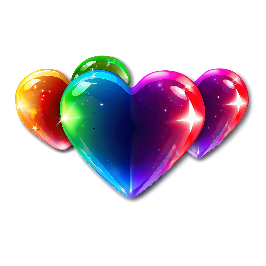 Rainbow Heart Background Png 06252024