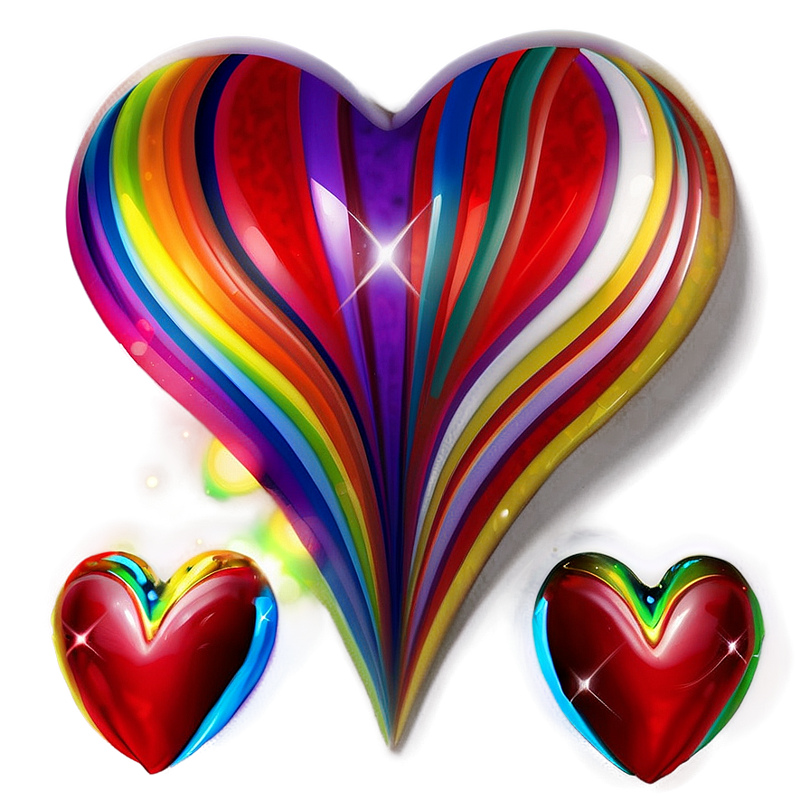 Rainbow Heart Background Png 14