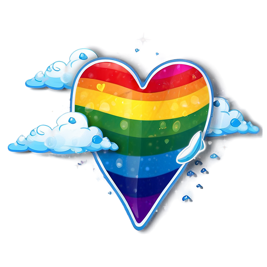 Rainbow Heart Background Png Ilo