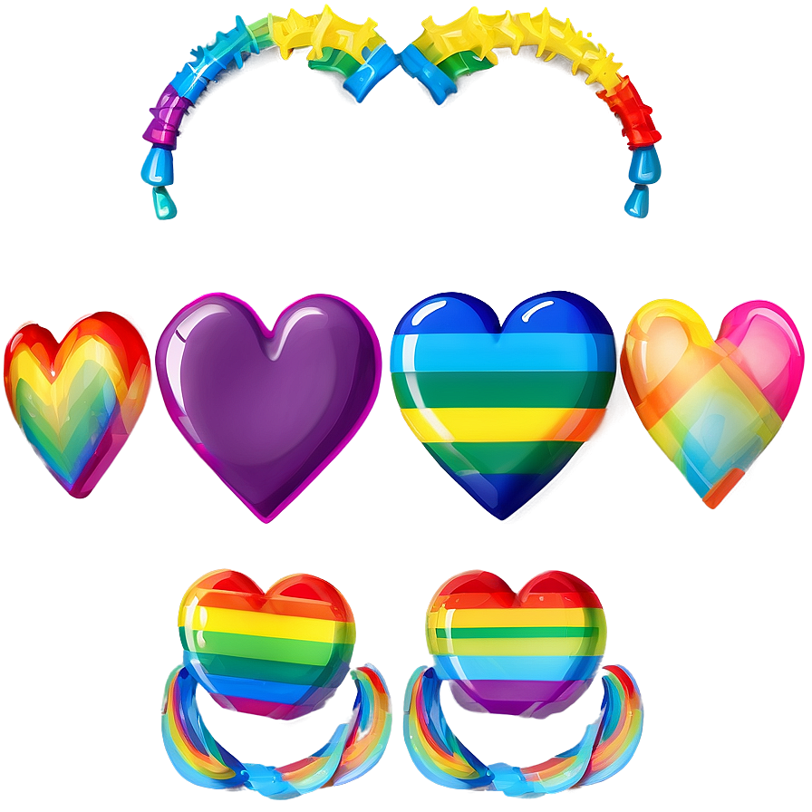 Rainbow Heart Clipart Diversity Png 05252024