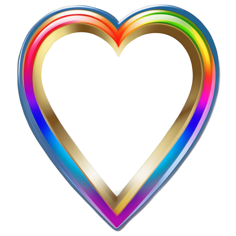 Rainbow Heart Clipart Png 06132024