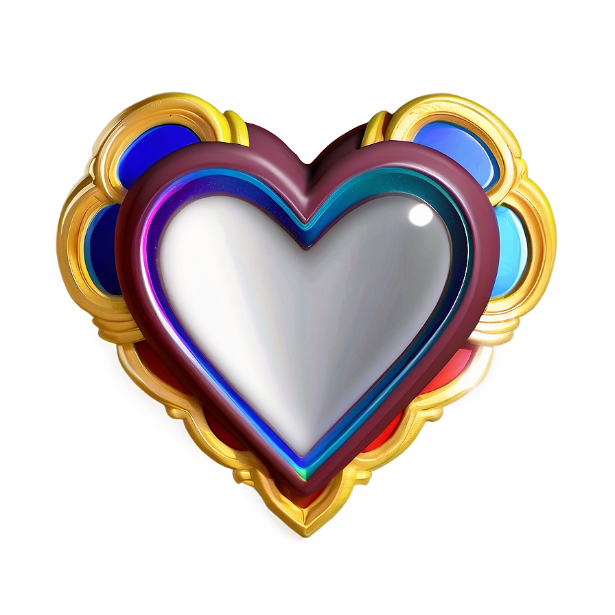 Rainbow Heart Emblem Png 04292024