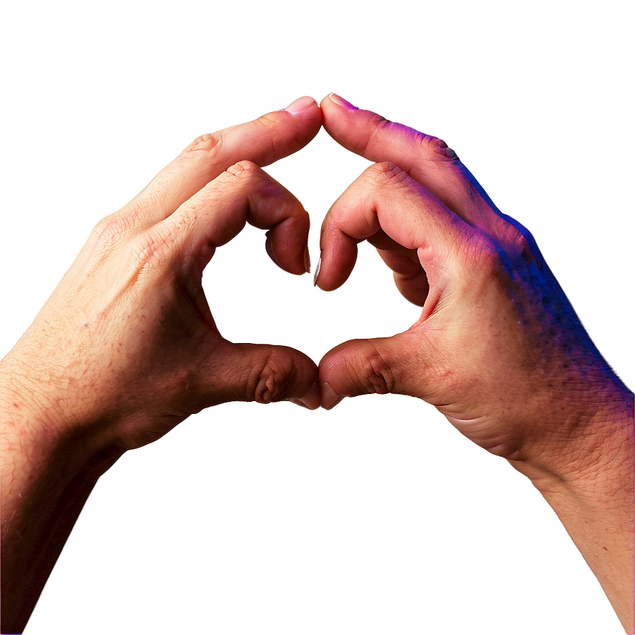 Rainbow Heart Hands Png 20