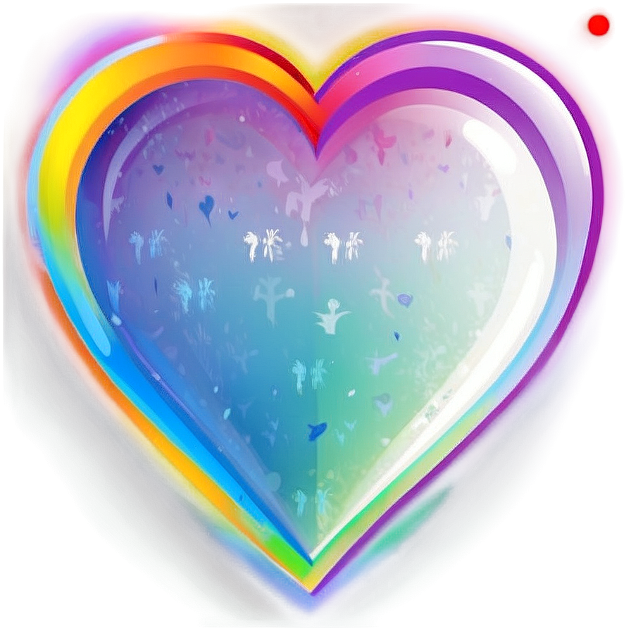 Rainbow Heart Icon Png 06252024