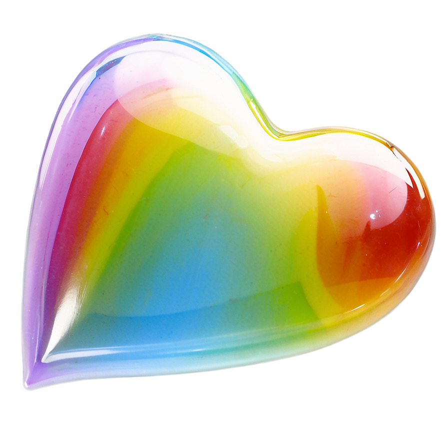 Rainbow Heart In Glass Png 06252024