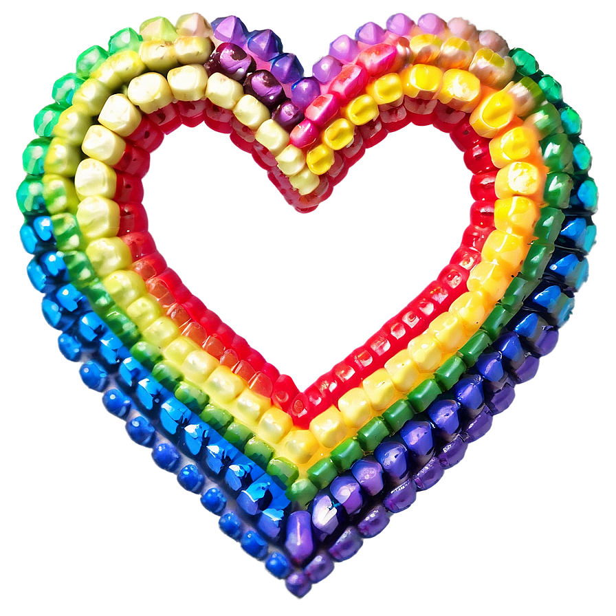 Rainbow Heart In Nature Png Alm53