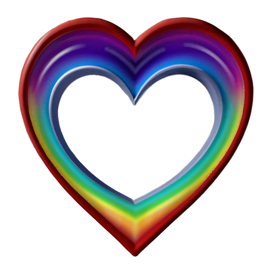 Rainbow Heart In Space Png 06252024