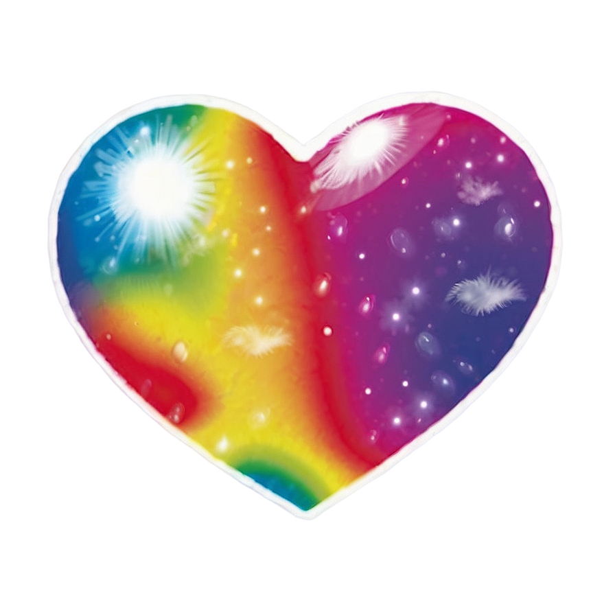 Rainbow Heart Sticker Png Ptk87