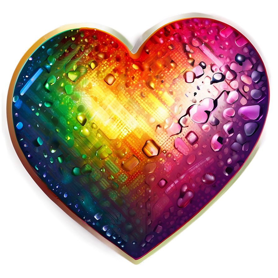 Rainbow Heart Sticker Png Sbv