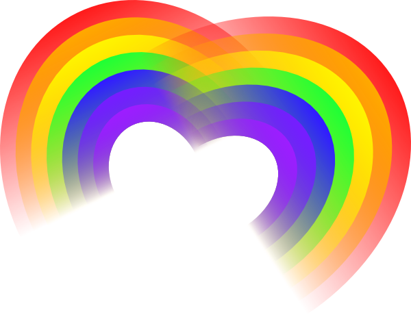 Rainbow Heart Vector Graphic