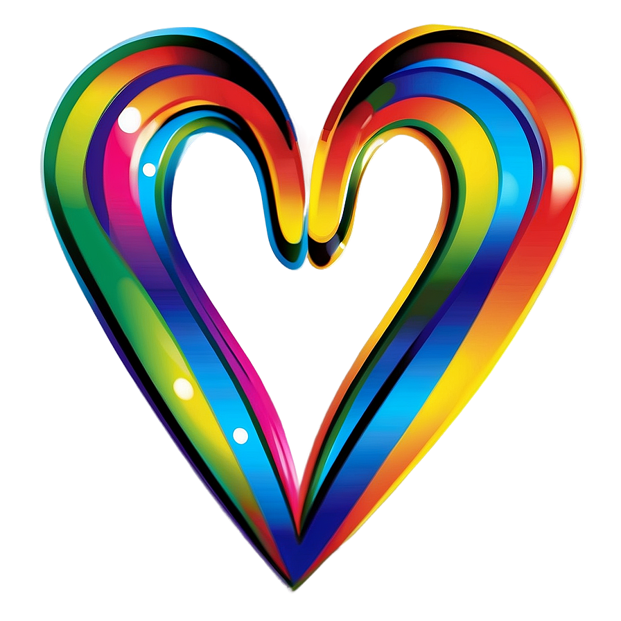 Rainbow Heart Vector Png Fek29