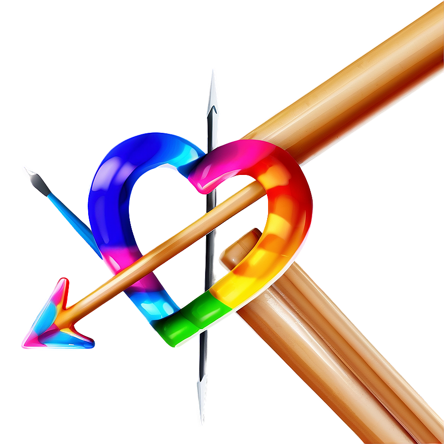 Rainbow Heart With Arrow Png Pff89