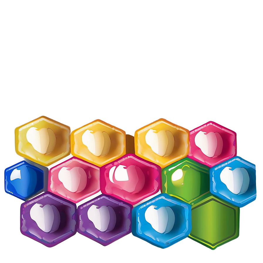 Rainbow Hexagon Pattern Png 39