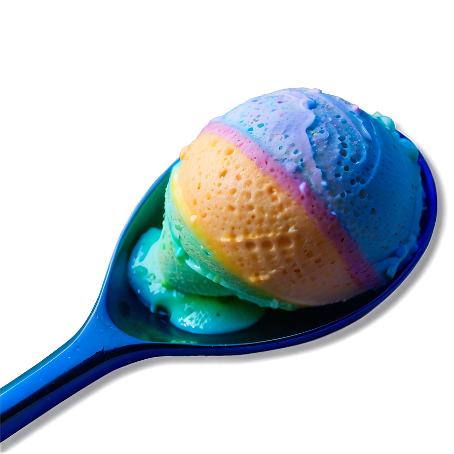 Rainbow Ice Cream Scoop Png 9