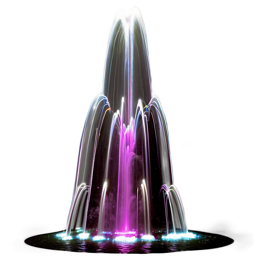 Rainbow Illuminated Fountain Png Gdj34