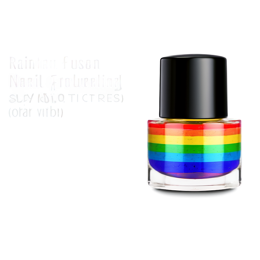 Rainbow Nail Polish Bottle Png Rlg72