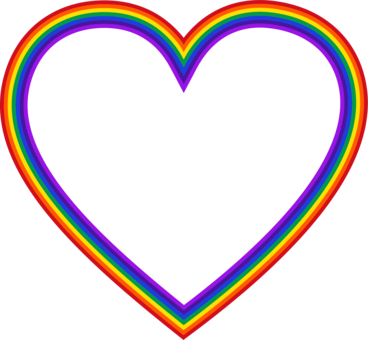 Rainbow Outlined Heart Transparent Background.png