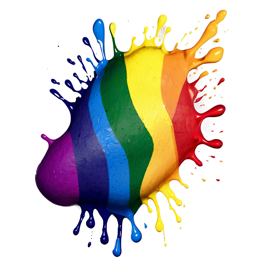 Rainbow Paint Splash Png Phg89